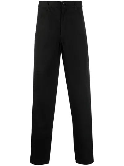 Comme Des Garçons Shirt Cotton-twill Straight-leg Trousers In Blue