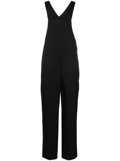 Comme Des Garçons Shirt Straight-leg Wool Dungarees In Black