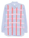 Comme Des Garçons Shirt Stripe-print Shirt In Blue