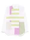 Comme Des Garçons Shirt Striped And Gingham Patchwork Shirt