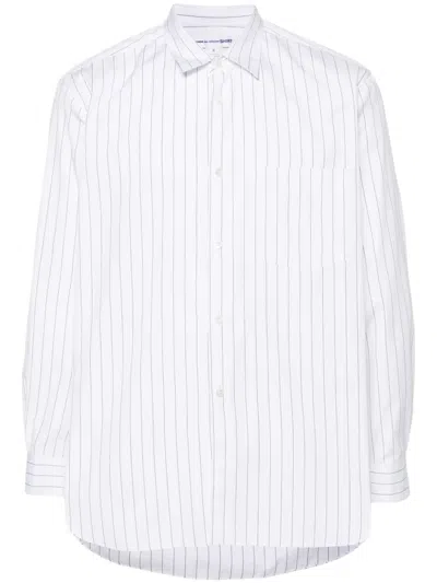 Comme Des Garçons Shirt Striped Cotton Shirt In Neutrals