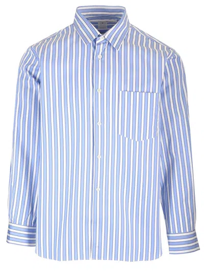 Comme Des Garçons Shirt Striped Cotton Shirt Shirts Multicolor