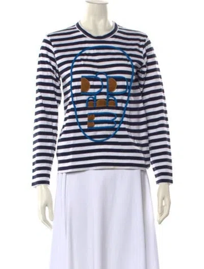 Pre-owned Comme Des Garçons Shirt Striped Crew Neck Sweatshirt In Multi