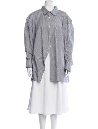 Pre-owned Comme Des Garçons Shirt Striped Long Sleeve Button-up Top In Multi