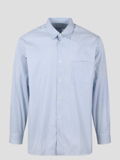Comme Des Garçons Shirt Striped Long Sleeve Shirt In Multi