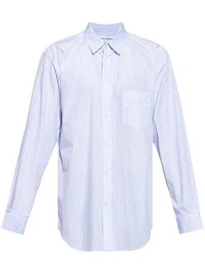 Comme Des Garçons Shirt Striped Long-sleeve Shirt In Blue