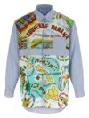 Comme Des Garçons Shirt Patterned Inserts Shirt Shirt And Blouse Multicolor In Blue