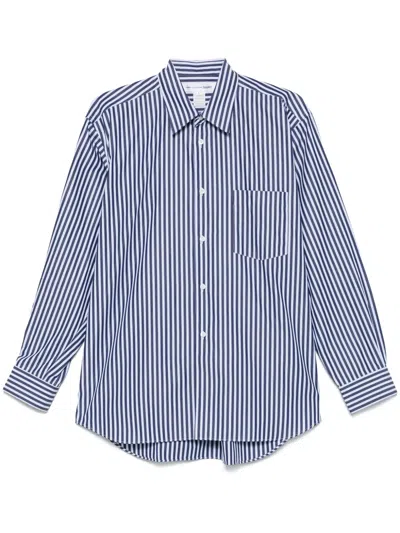 Comme Des Garçons Shirt Striped Shirt In Blue
