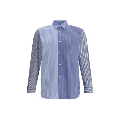 Comme Des Garçons Shirt Striped Shirt In Blue