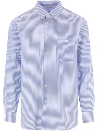 Comme Des Garçons Shirt Striped Shirt In Blau