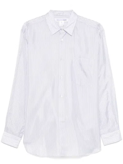 Comme Des Garçons Shirt Striped Shirt In Blue