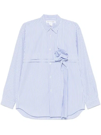 Comme Des Garçons Shirt Striped Shirt In Blue