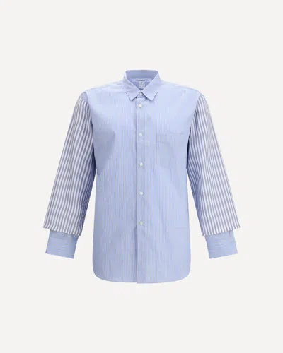 Comme Des Garçons Shirt Striped Shirt In Blue
