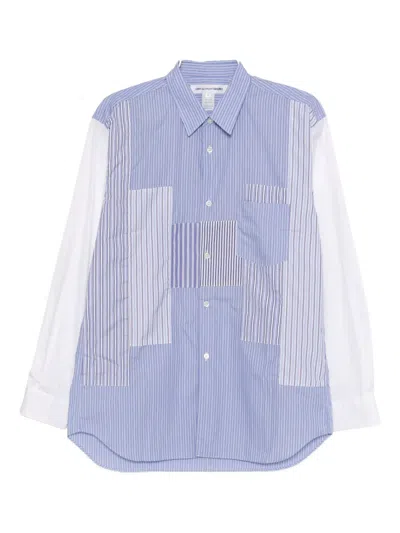 Comme Des Garçons Shirt Striped Shirt In Blue