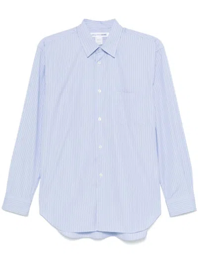 Comme Des Garçons Shirt Stripped Cotton Shirt In 1 Blue