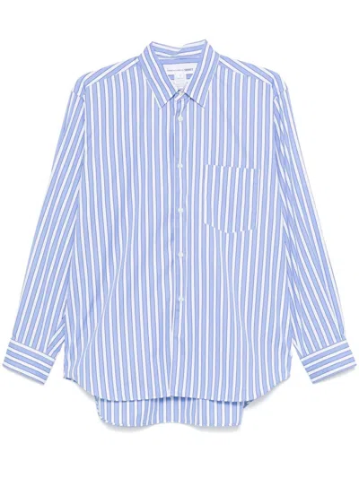 Comme Des Garçons Shirt Striped Shirt In Blue