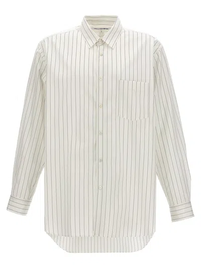 Comme Des Garçons Shirt Striped Shirt In White/black