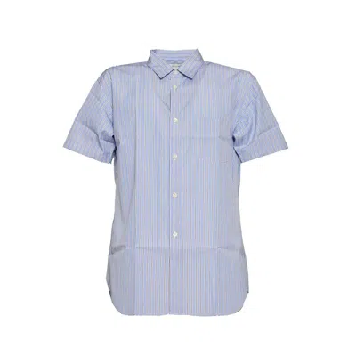 Comme Des Garçons Shirt Striped Short In Blue