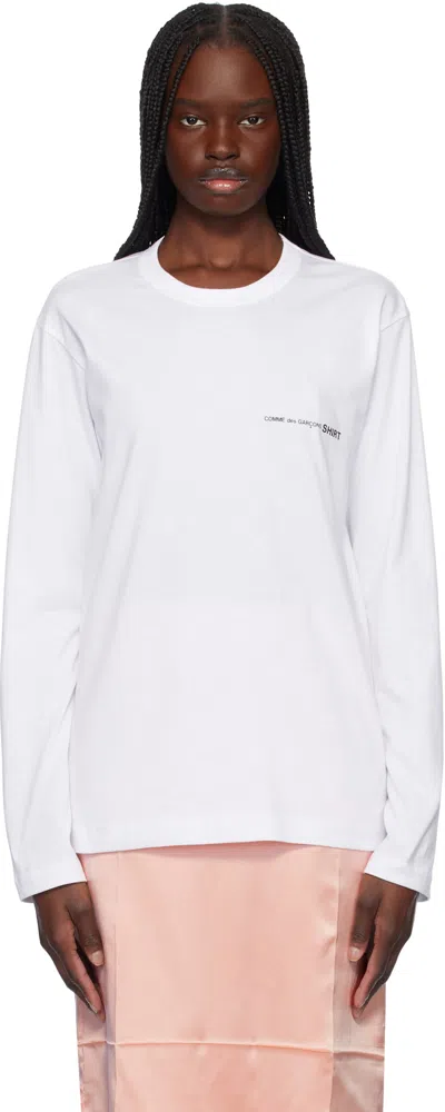 Comme Des Garçons Shirt T-shirt In Bianco