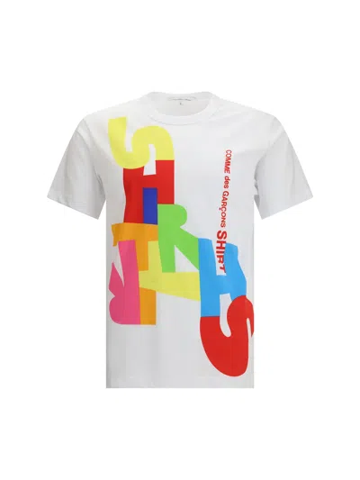 Comme Des Garçons Shirt Graphic-letters T-shirt In White