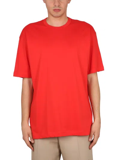 Comme Des Garçons Shirt Cotton Crewneck T-shirt In Red