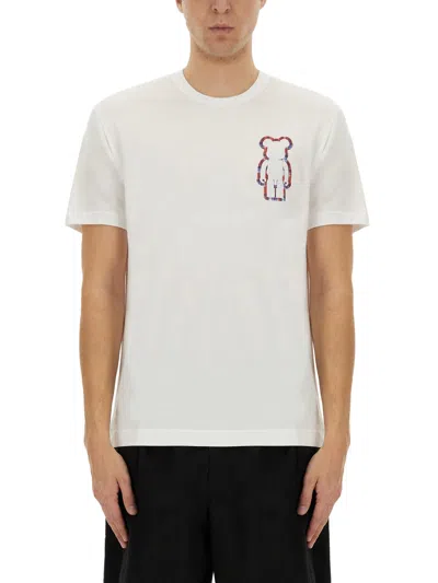 Comme Des Garçons Shirt T-shirt With Print In White