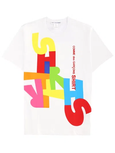 Comme Des Garçons Shirt Comme Des Garcons Shirt T Shirt With Print In White
