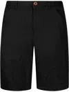 Comme Des Garçons Shirt Tailored Bermuda Shorts In Black