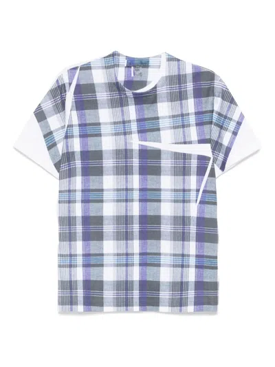 Comme Des Garçons Shirt Tartan Overprint T-shirt
