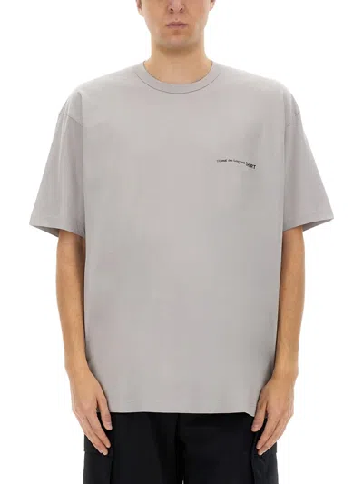 Comme Des Garçons Shirt T-shirt With Logo In Gray