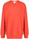 Comme Des Garçons Shirt V-neck Wool Jumper In Orange