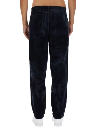 Comme Des Garçons Shirt Velvet Pants In Blue