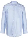 Comme Des Garçons Shirt Vertical Stripe-print Shirt In Blue