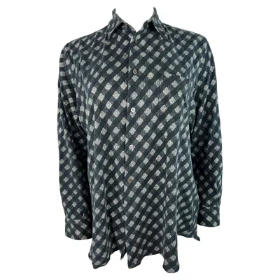 Pre-owned Comme Des Garçons Shirt Vintage Comme Des Garcons Shirt Black And White Cotton Shirt Top, Size Xl