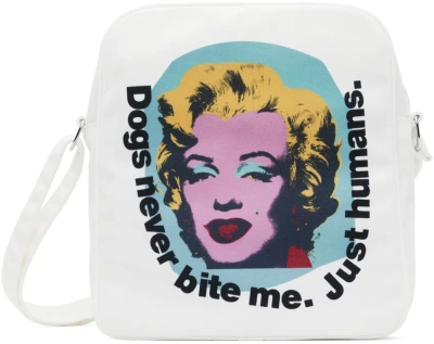 Comme Des Garçons Shirt White Andy Warhol Print Messenger Bag