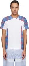Comme Des Garçons Shirt Hand Print Check T-shirt In 1 White/check
