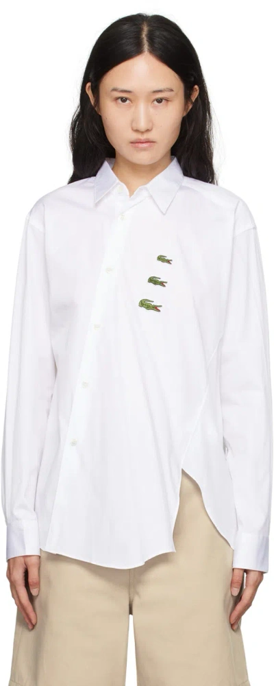 Comme Des Garçons Shirt White Lacoste Edition Shirt In 1 White