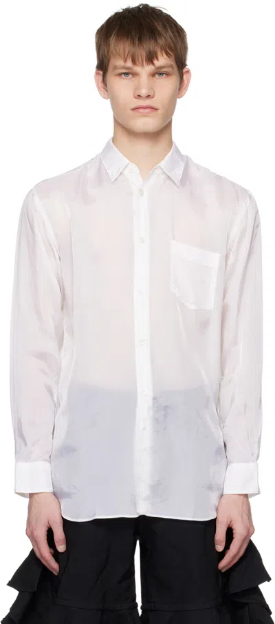 Comme Des Garçons Shirt White Patch Pocket Shirt