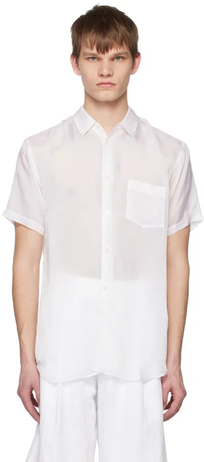 Comme Des Garçons Shirt White Patch Pocket Shirt