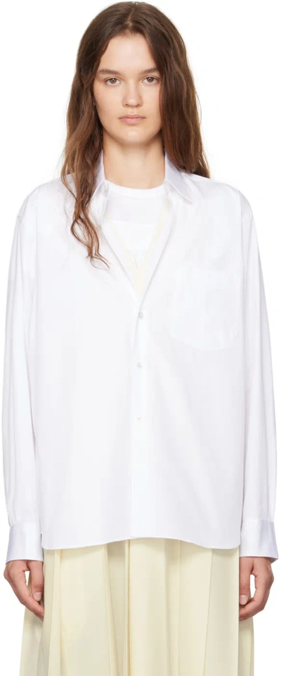 Comme Des Garçons Shirt White Patch Pocket Shirt In 3 White