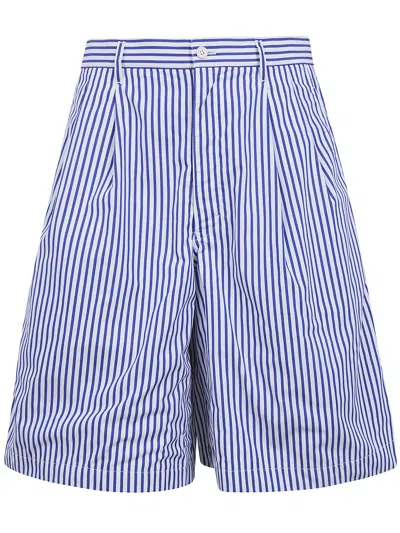 Comme Des Garçons Shirt Wide Leg Shorts Trousers In Blue