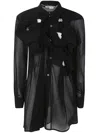 Comme Des Garçons Knot-detail Mini Shirt For Women In Black