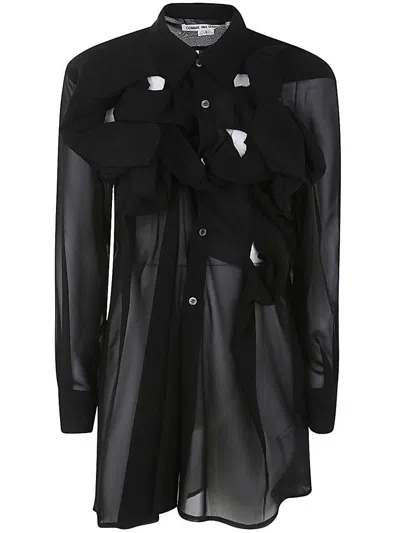 Comme Des Garçons Knot-detail Mini Shirt For Women In Black