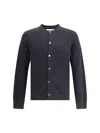 Comme Des Garçons Shirt Wool Cardigan In Blue