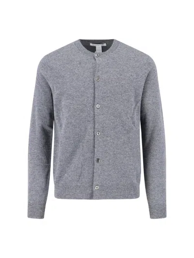 Comme Des Garçons Shirt Wool Cardigan In Gray