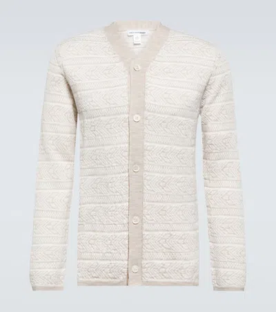 Comme Des Garçons Shirt Wool Cardigan In Neutrals
