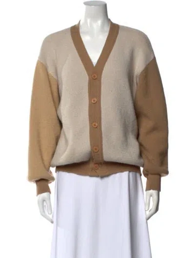 Pre-owned Comme Des Garçons Shirt Wool Colorblock Pattern Sweater In Neutrals