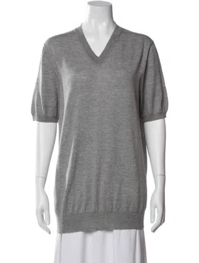 Pre-owned Comme Des Garçons Shirt Wool Crew Neck Pullover In Gray