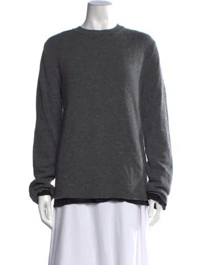 Pre-owned Comme Des Garçons Shirt Wool Crew Neck Sweater In Grey