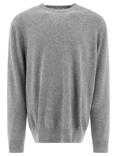 Comme Des Garçons Shirt Wool Crewneck Sweater In Gray